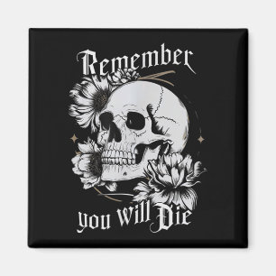 Memento Mori Skull Stoic Philosophy Men Women Lati Magnet