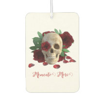 Memento Mori. Skull with red roses
