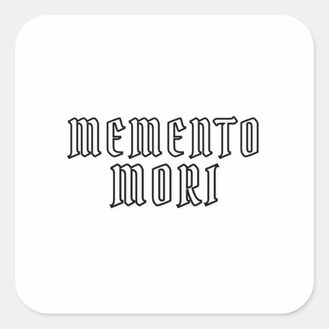 Memento Mori Square Sticker (Front)