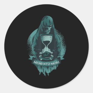 Memento Mori Stoic Latin Stoicism Philosophy Remem Classic Round Sticker