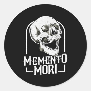 Memento Mori Stoic Stoicism Mortality Philosophy Q Classic Round Sticker