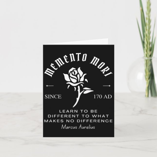 Memento Mori Stoicism Marcus Aurelius Stoic Philos Card (Front)