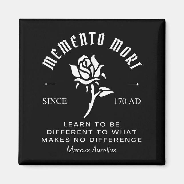 Memento Mori Stoicism Marcus Aurelius Stoic Philos Magnet (Front)