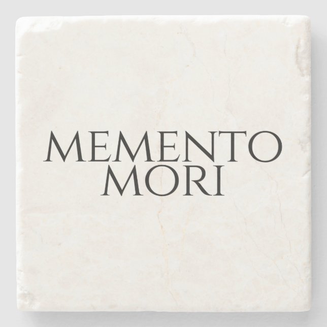 Memento Mori Stone Coaster (Front)