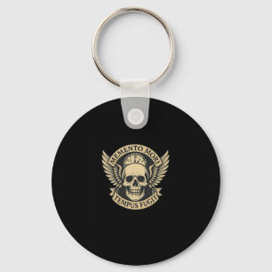 Memento Mori Tempus Fugit Latin Stoic Quote Premiu Key Ring