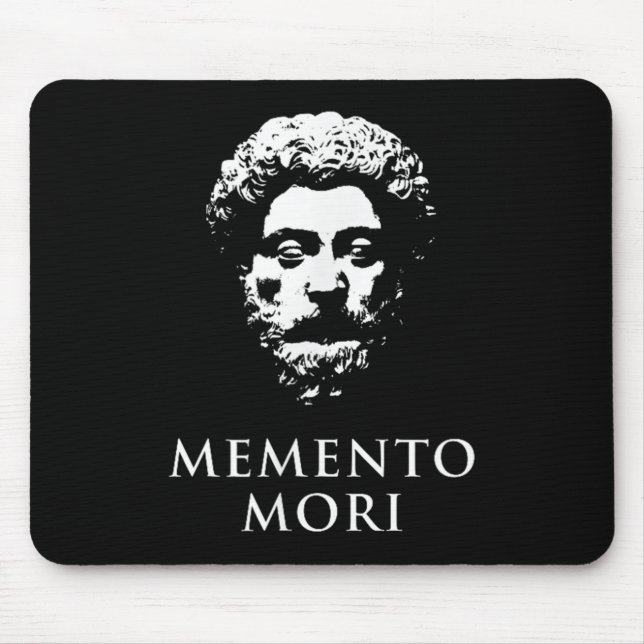 Memento Mori With Marcus Aurelius Head  Mouse Pad (Front)