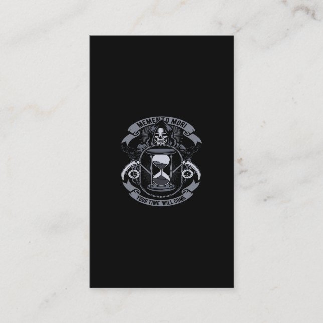 memento mori your time will come business card (Front)