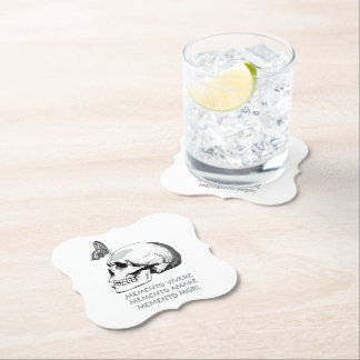MEMENTO VIVERE • MEMENTO AMARE • MEMENTO MORI PAPER COASTER