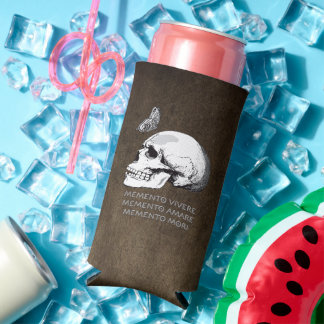 MEMENTO VIVERE • MEMENTO AMARE • MEMENTO MORI SELTZER CAN COOLER