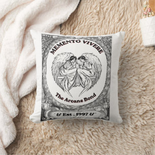 Memento Vivere   Vintage Angel Bond Art Cushion