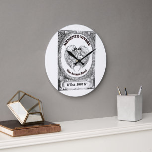 Memento Vivere   Vintage Angel Bond Art Large Clock