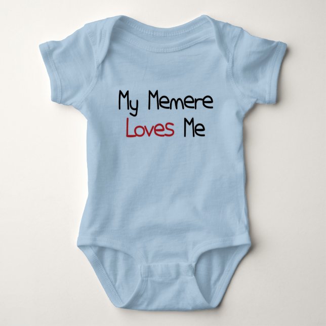 Memere Loves Me Baby Bodysuit (Front)