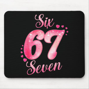 Memes 6 And 7 Six Seven Cute Love Valentine Men Wo Mouse Pad