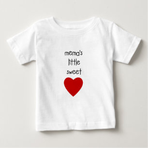 Meme's Little Sweet Heart Baby T-Shirt