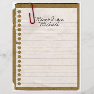 Memo From... Custom Letterhead Stationery
