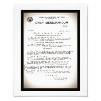 Memo from Hydrographic Office Titanic Disaster