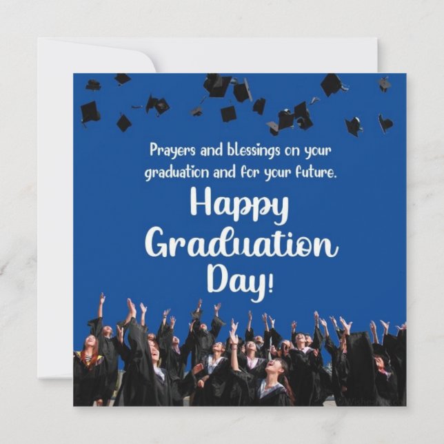 memorable Happy Graduation Day invitation card  (Back)