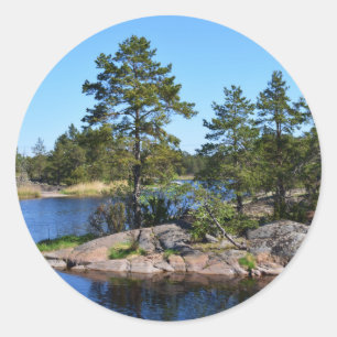 memorable moments Sweden scandinavia fjord Classic Round Sticker