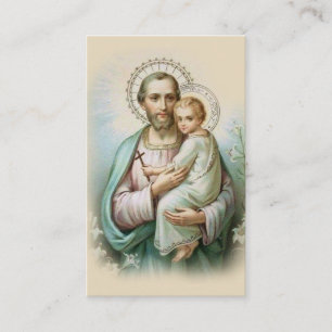 Memorare Prayer St. Joseph & Jesus Holy Card
