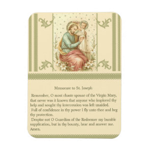 Memorare to St. Joseph Magnet