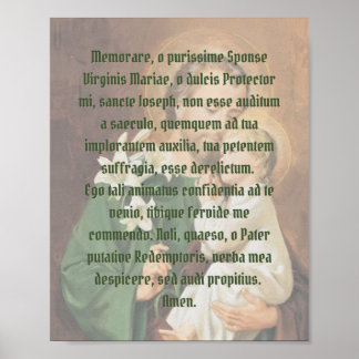 Memorare to St Joseph Poster