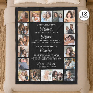 Memorial 18 Photos Hug From Heaven Poem Fleece Blanket
