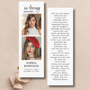 Memorial 2 Photo Collage Funeral Prayer Card
