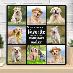 Memorial 8 Photo Collage Dog Pet Loss Remembrance Plaque