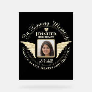 Memorial  acrylic sign