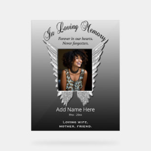 Memorial  acrylic sign