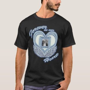 Memorial Add Photo Heart Angel Wings T-Shirt