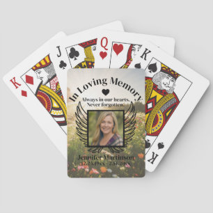 Memorial Add Photo Playing Cards