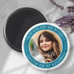 Memorial Always On My Mind Elegant Photo Magnet