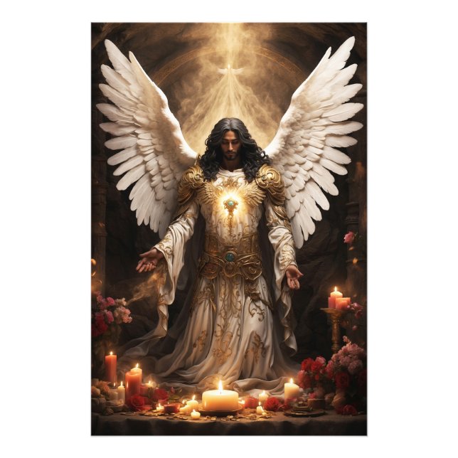 *~* Memorial Archangel Azrael Funeral AP47 Photo Print (Front)