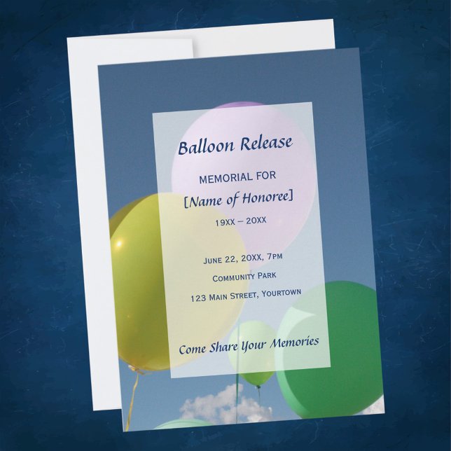 Memorial Balloon Release Invitation (Creator Uploaded)