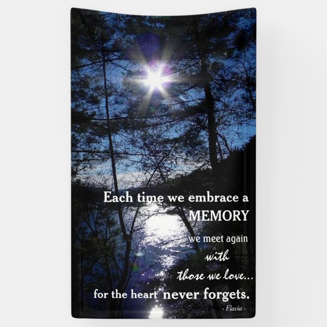 Memorial banner with beautiful quote (Vertical)