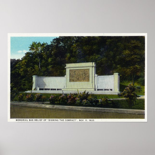 Memorial Bas Relief of the Compact Signing Poster (Front)