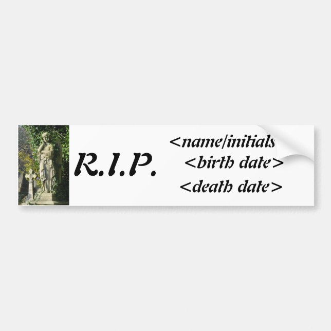 Memorial Bumper Sticker (Front)