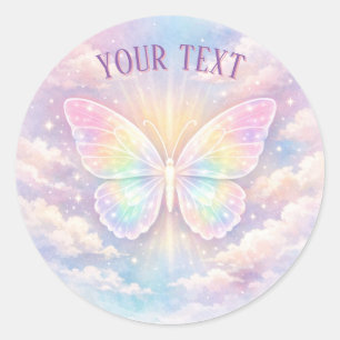 Memorial Butterfly Light Classic Round Sticker