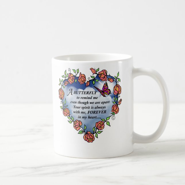 Memorial Butterfly Poem Coffee Mug (Right)