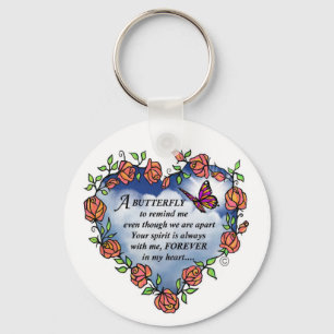 Memorial Butterfly Poem Key Ring