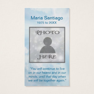 Memorial Card Cloud Template
