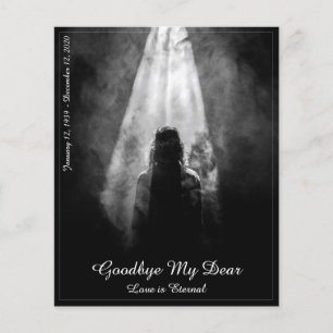 Memorial Card Into the light - goodbye my dear