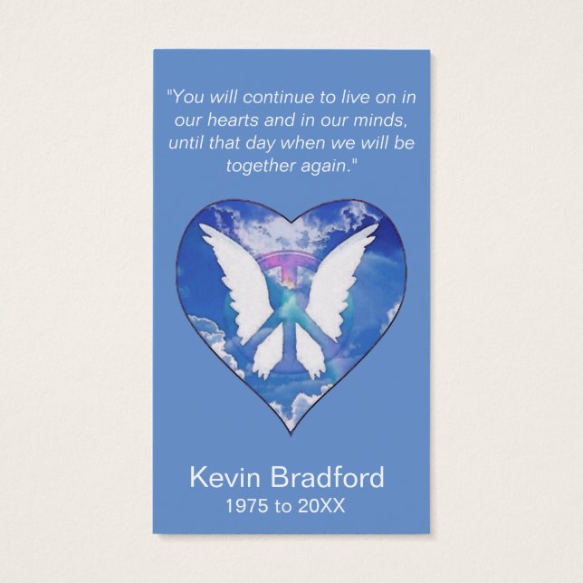 Memorial Card | Peace Rainbow (Back)