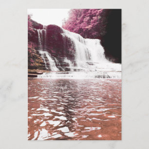 memorial card waterfall haze