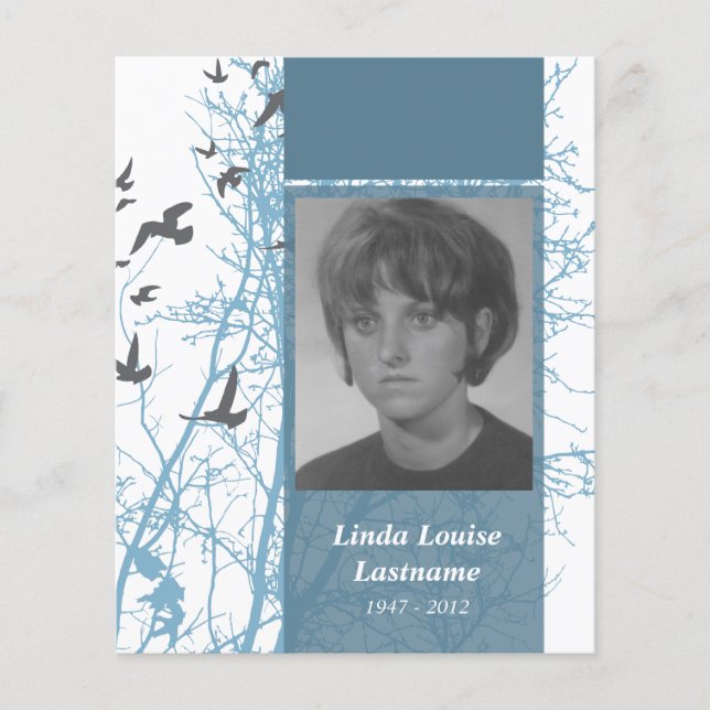 memorial cards silhouscreen birds (Front)