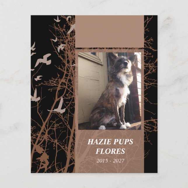 memorial cards silhouscreen birds (Front)