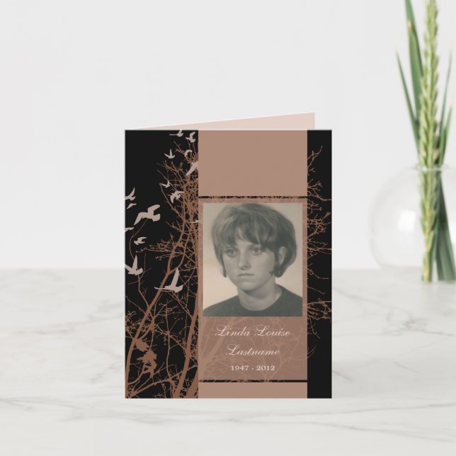 memorial cards : silhouscreen night (Front)