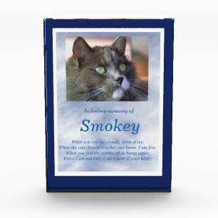 Memorial Cat Pet Custom Photo and Name Spiritual  Block
