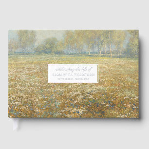 Memorial Celebrating Life Of Funeral Flower Fields Guest Book